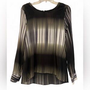 NWT Waverly Grey Long Sleeve Silk Womens Blouse Size Medium